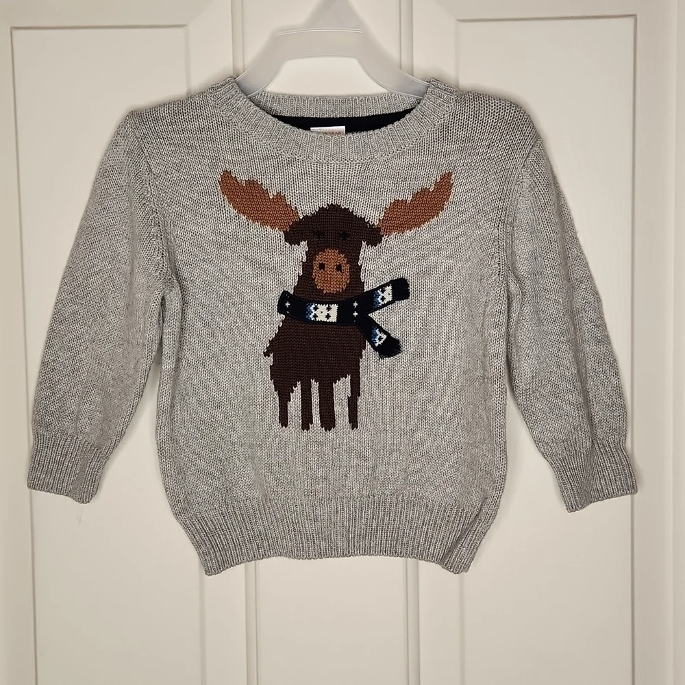 Gymboree Gray Moosing Around Sweater Size 18-24 months